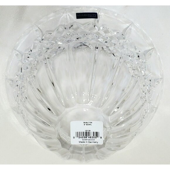 New Marquis Waterford Crystal Bowl Fruit Dessert Salad Serving Dish Germany 8" - Picture 8 of 16